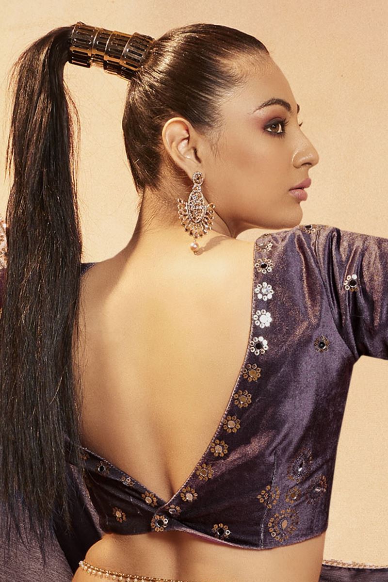 Delightful Purple Colored Designer Lehenga Choli