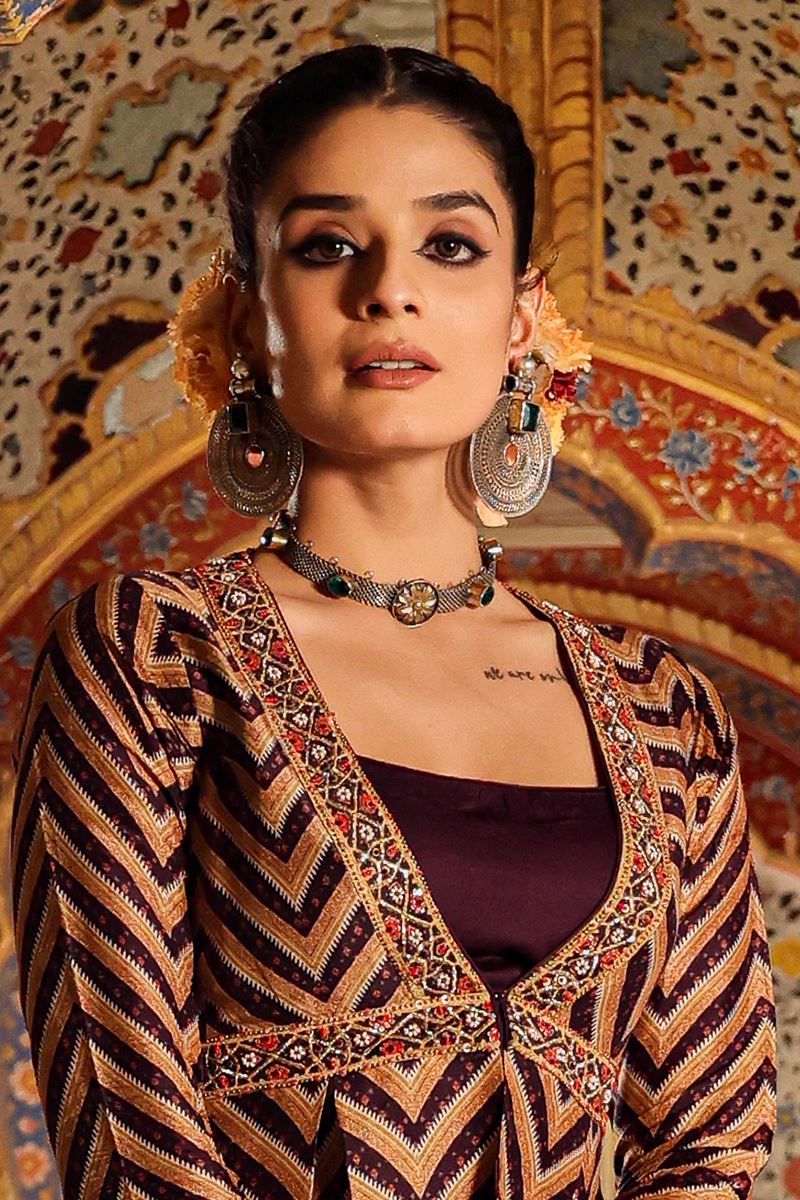 Gorgeous Wine Colored Designer Gown