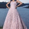 Heavenly Baby Pink Colored Designer Gown