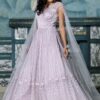Irresistible Lilac Colored Designer Gown