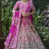 Divine Pink Colored Bridal Lehenga Choli