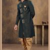 Impressive Rama Green Colored Designer Sherwani