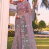 Irresistible Dusty Lavender Colored Designer Saree