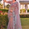 Lovely Dusty Peach Colored Designer Saree