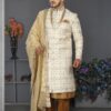 Artistic White Colored Designer Sherwani