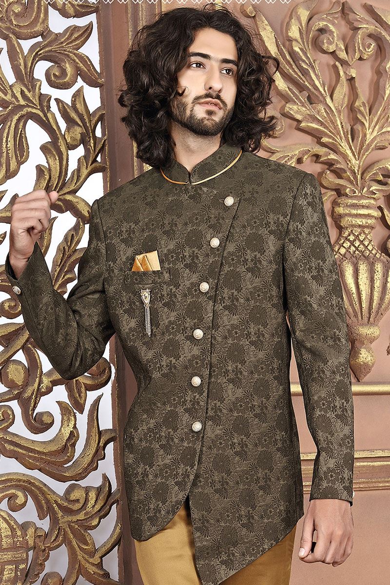 Charismatic Brown Colored Designer Jodhpuri