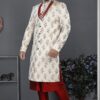 Impressive White Colored Designer Sherwani
