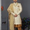 Attractive Cream Colored Designer Sherwani
