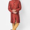 Enticing Maroon Colored Designer Indo-Western Sherwani