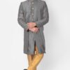 Majestic Grey Colored Designer Indo-Western Sherwani