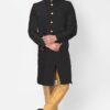 Fashionable Black Colored Designer Indo-Western Sherwani