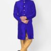 Dashing Royal Blue Colored Designer Indo-Western Sherwani