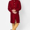 Attractive Maroon Colored Designer Indo-Western Sherwani
