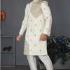 Amazing White Colored Designer Sherwani