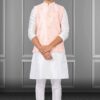 Amazing White and Pink Colored Designer Kurta Set
