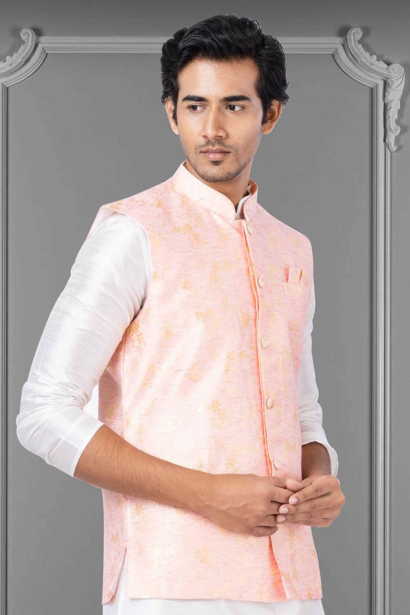 Amazing White and Pink Colored Designer Kurta Set