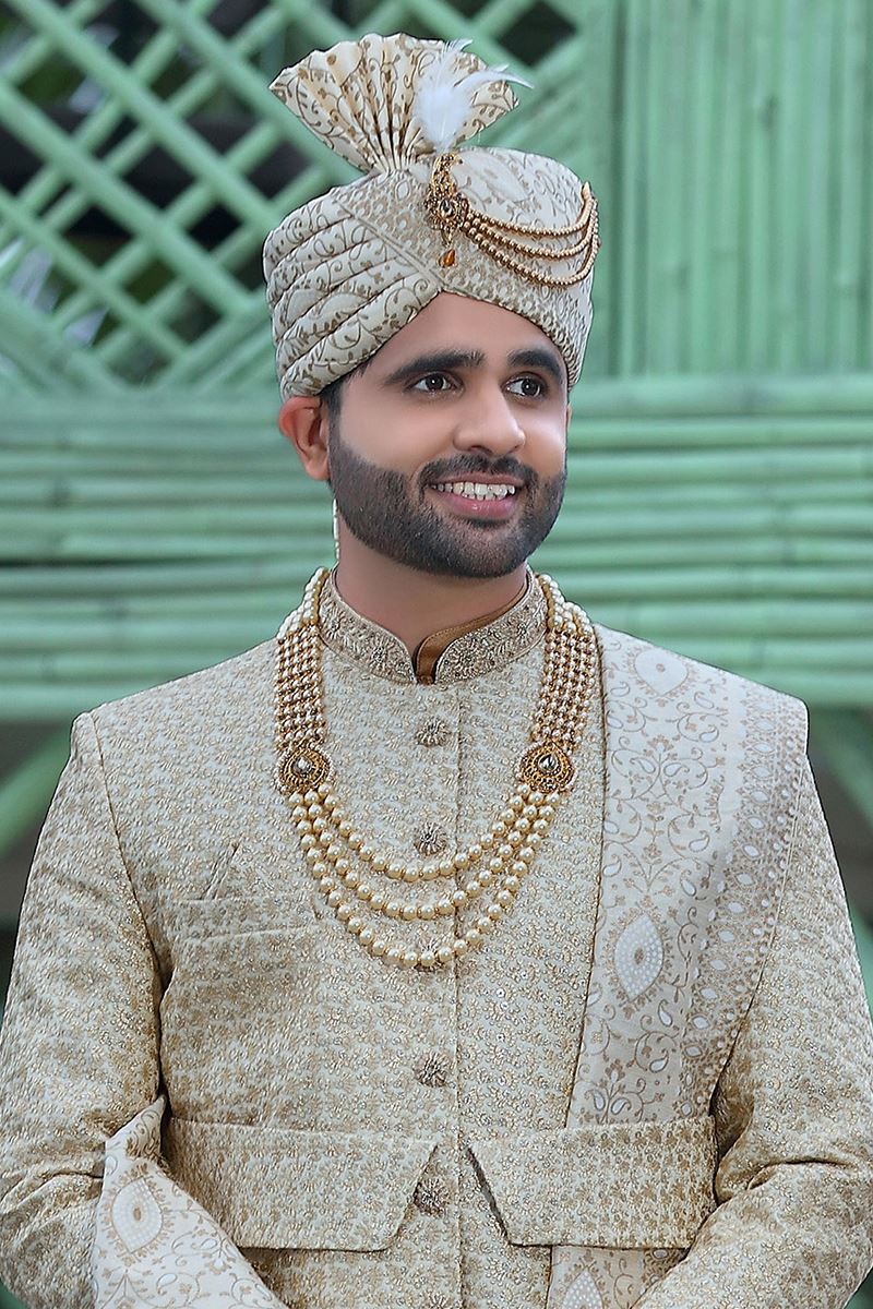 Charming Cream Colored Designer Sherwani