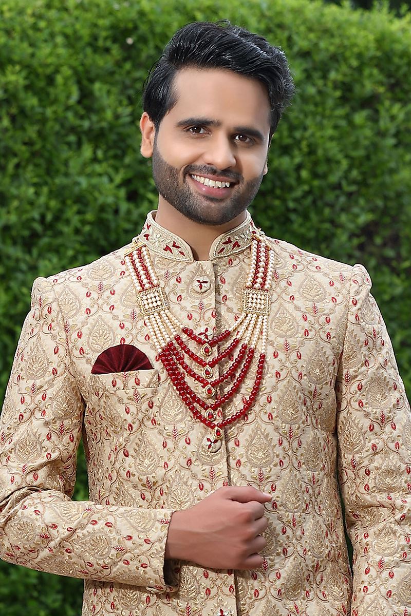 Marvelous Cream Colored Designer Sherwani