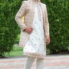 Attractive Off-White Colored Designer Sherwani