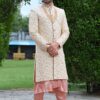 Charismatic Cream Colored Designer Sherwani