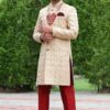 Royal Cream Colored Designer Sherwani