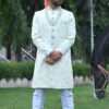 Exquisite Off-White Colored Designer Sherwani