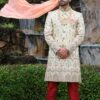 Charming Cream Colored Designer Sherwani