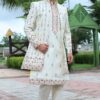 Exquisite Cream Colored Designer Sherwani