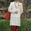Charming Cream Colored Designer Sherwani