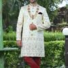 Exuberant Cream Colored Designer Sherwani