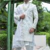 Classy Off-White Colored Designer Sherwani