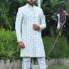 Appealing White Colored Designer Sherwani