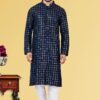 Stylish Navy Blue Colored Designer Kurta Set