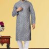 Vibrant Grey Colored Designer Kurta Set