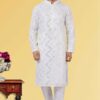 Delightful White Colored Designer Kurta Set
