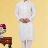 Exuberant White Colored Designer Kurta Set