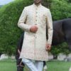 Spectacular Cream Colored Designer Sherwani