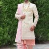 Vibrant Cream Colored Designer Sherwani