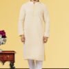 Fancy Light Yellow Colored Designer Kurta Set
