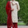 Impressive Cream Colored Designer Sherwani