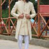 Charming Cream Colored Designer Sherwani
