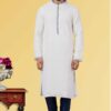 Spectacular Off-White Colored Designer Kurta Set