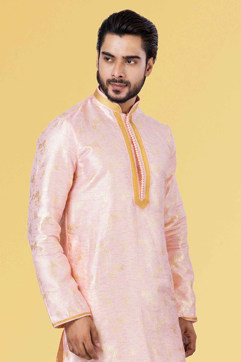 Awesome Baby Pink Colored Designer Kurta Set
