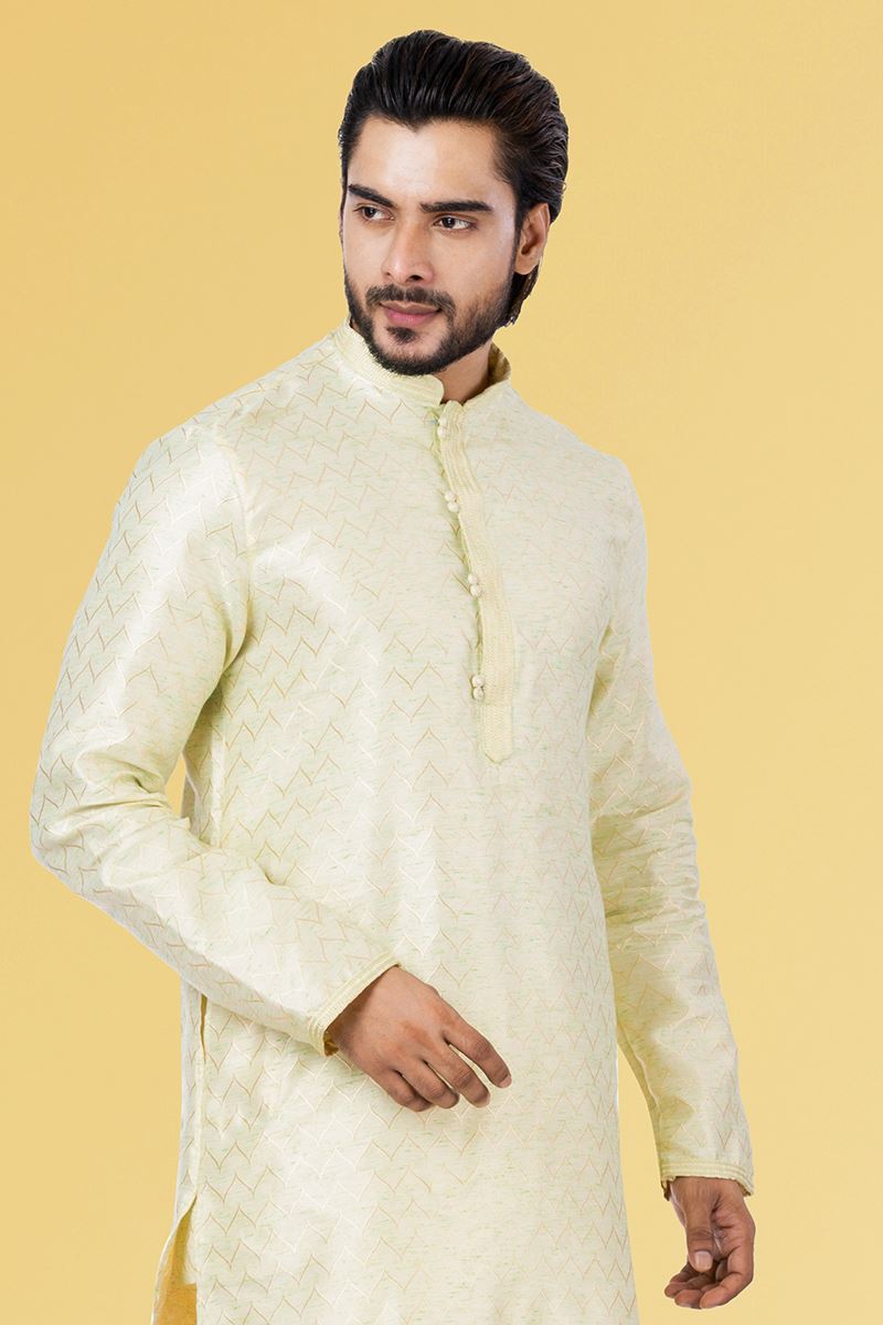 Enticing Pista Green Colored Designer Kurta Set