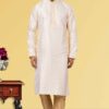 Exquisite Cream Colored Designer Kurta Set