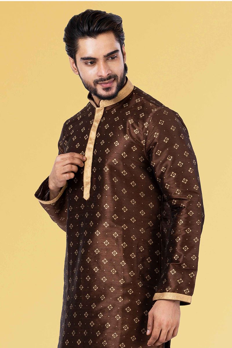 Majestic Brown Colored Designer Kurta Set