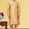 Elegant Golden Colored Designer Kurta Set