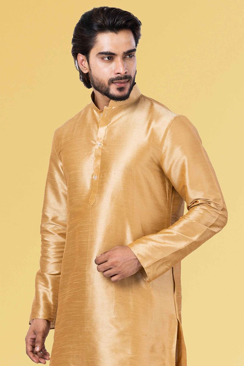 Elegant Golden Colored Designer Kurta Set