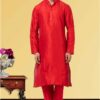 Dashing Red Colored Designer Kurta Set