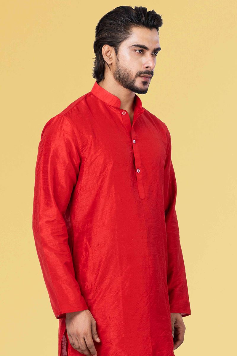 Dashing Red Colored Designer Kurta Set